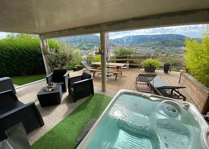 Au Nid Cosy D'isa A Vosges - Spas Privatifs 아파트